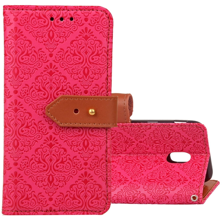For Galaxy J7 (2017) / J730 ( EU Version) European Style Embossed Horizontal Flip Leather Case with Holder & Card Slots & Wallet & Photo Frame & Lanyard