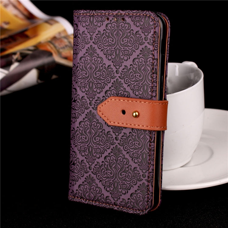 For Galaxy J7 (2017) / J730 ( EU Version) European Style Embossed Horizontal Flip Leather Case with Holder & Card Slots & Wallet & Photo Frame & Lanyard