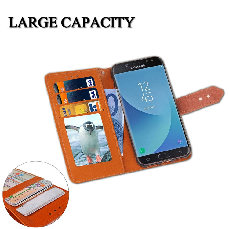 For Galaxy J7 (2017) / J730 ( EU Version) European Style Embossed Horizontal Flip Leather Case with Holder & Card Slots & Wallet & Photo Frame & Lanyard