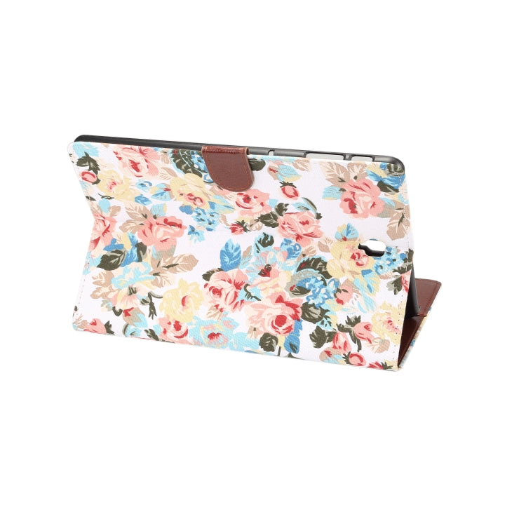 Dibase Flower Pattern Horizontal Flip PU Leather Case for Galaxy Tab S4 10.5 / T830, with Holder & Card Slot