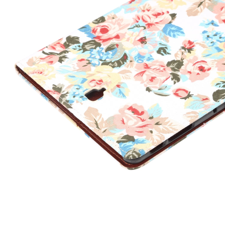 Dibase Flower Pattern Horizontal Flip PU Leather Case for Galaxy Tab S4 10.5 / T830, with Holder & Card Slot