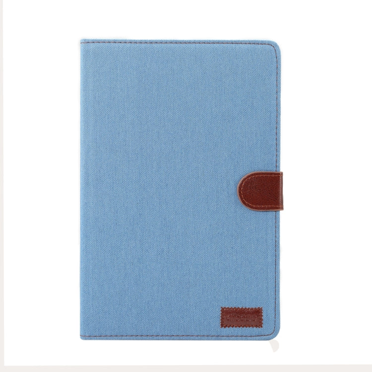 Dibase Denim Texture Horizontal Flip PU Leather Case for Galaxy Tab S4 10.5 / T830, with Holder & Card Slot (Blue)