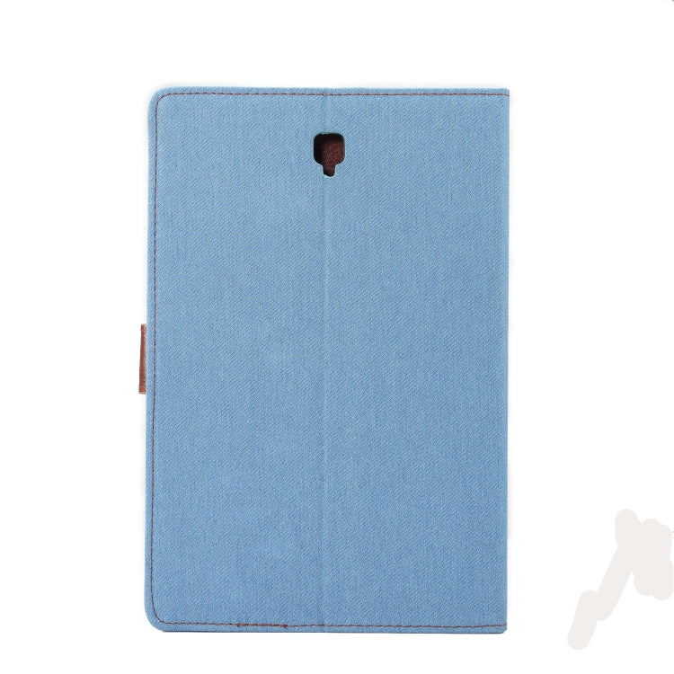 Dibase Denim Texture Horizontal Flip PU Leather Case for Galaxy Tab S4 10.5 / T830, with Holder & Card Slot (Blue)