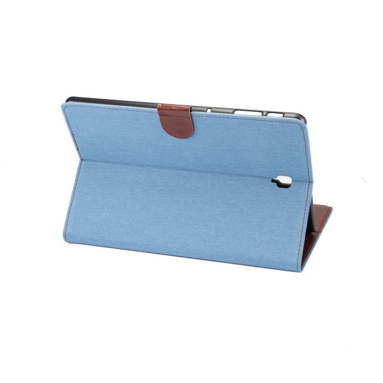 Dibase Denim Texture Horizontal Flip PU Leather Case for Galaxy Tab S4 10.5 / T830, with Holder & Card Slot (Blue)