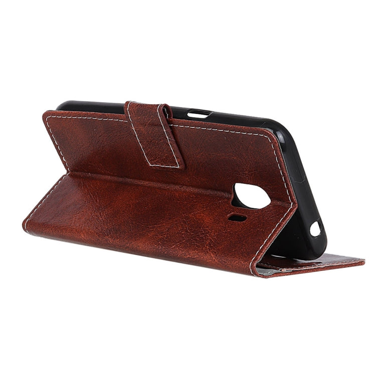 For Galaxy J2 Pro (2018) Retro Crazy Horse Texture Horizontal Flip Leather Case with Holder & Card Slots & Wallet & Photo Frame