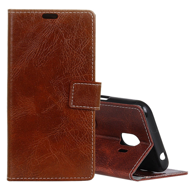 For Galaxy J2 Pro (2018) Retro Crazy Horse Texture Horizontal Flip Leather Case with Holder & Card Slots & Wallet & Photo Frame