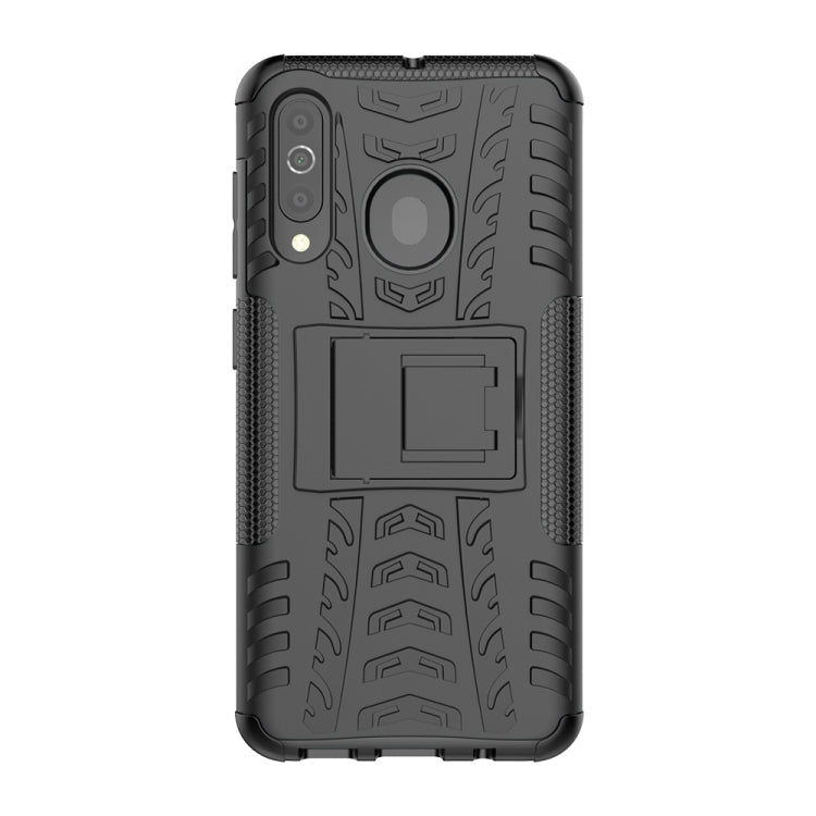 Shockproof  PC + TPU Tire Pattern Case for Galaxy A60, with Holder
