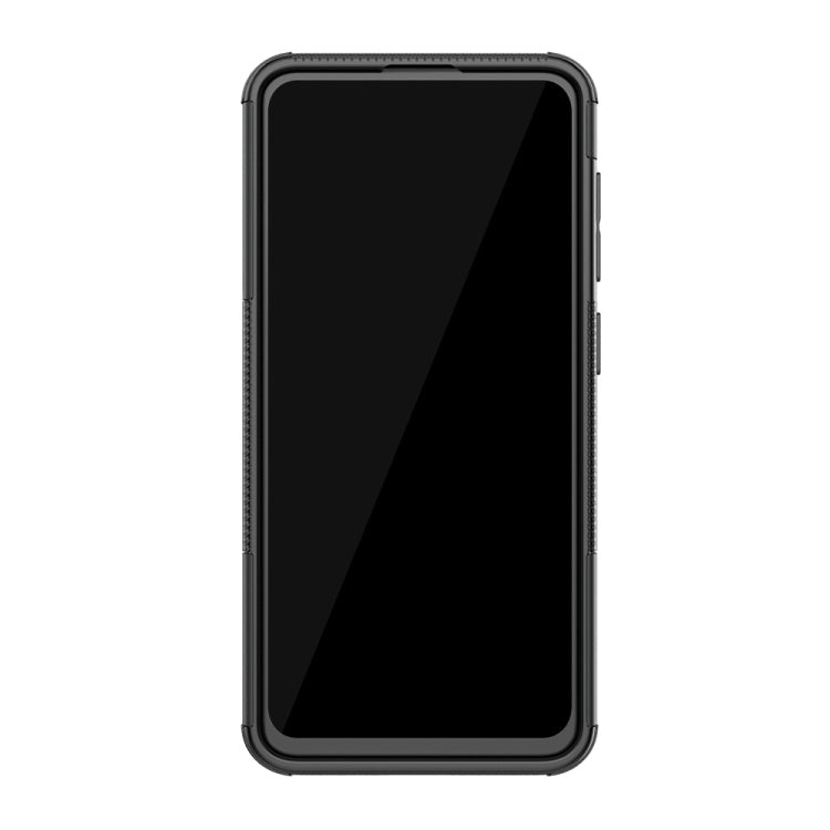 Shockproof  PC + TPU Tire Pattern Case for Galaxy A60, with Holder