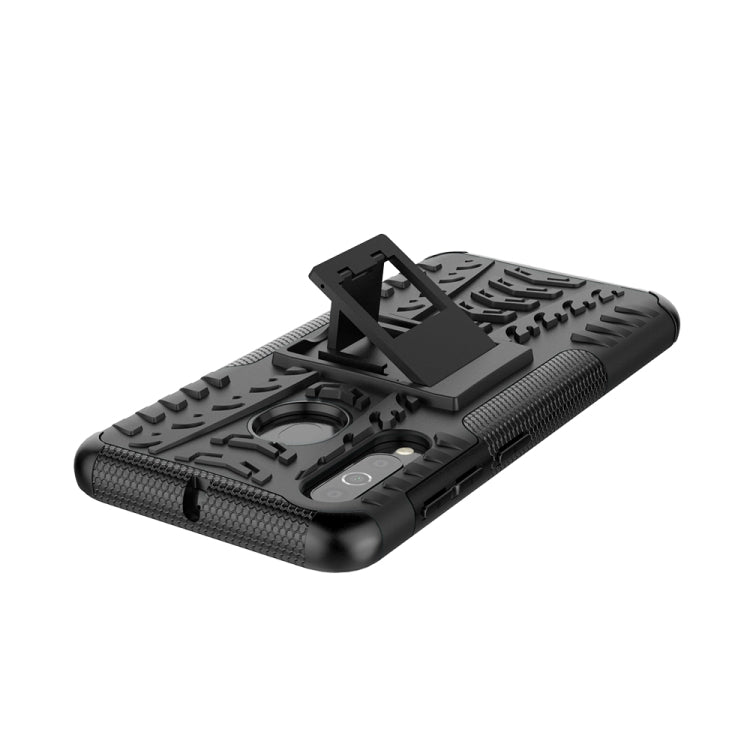 Shockproof  PC + TPU Tire Pattern Case for Galaxy A60, with Holder