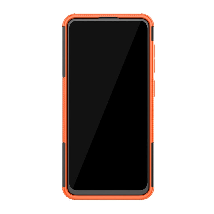 Shockproof  PC + TPU Tire Pattern Case for Galaxy A60, with Holder