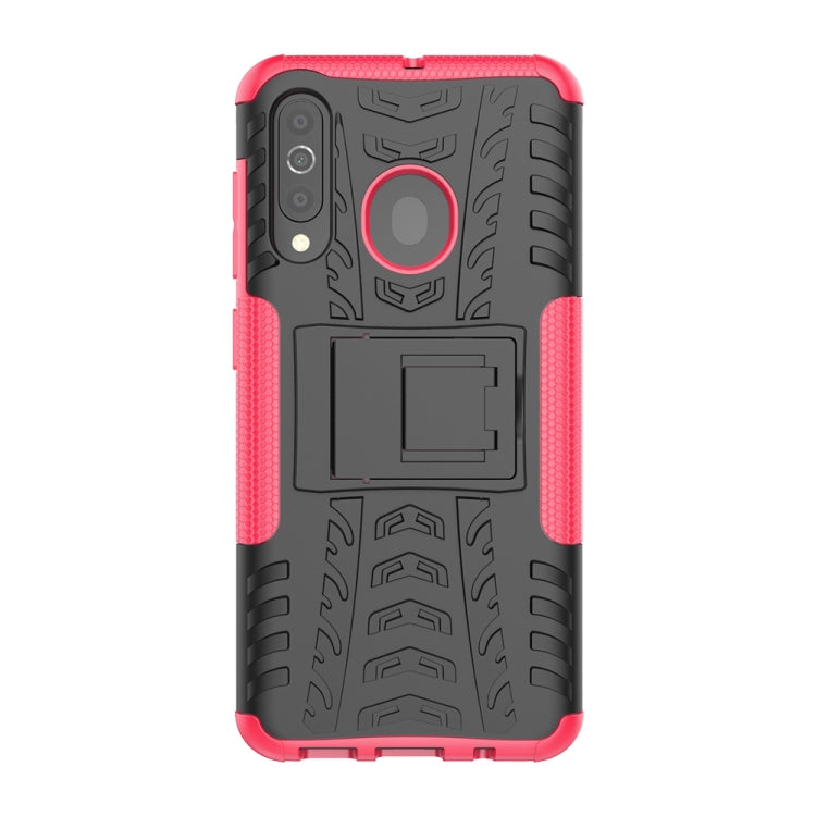 Shockproof  PC + TPU Tire Pattern Case for Galaxy A60, with Holder