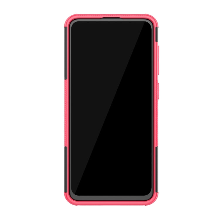 Shockproof  PC + TPU Tire Pattern Case for Galaxy A60, with Holder
