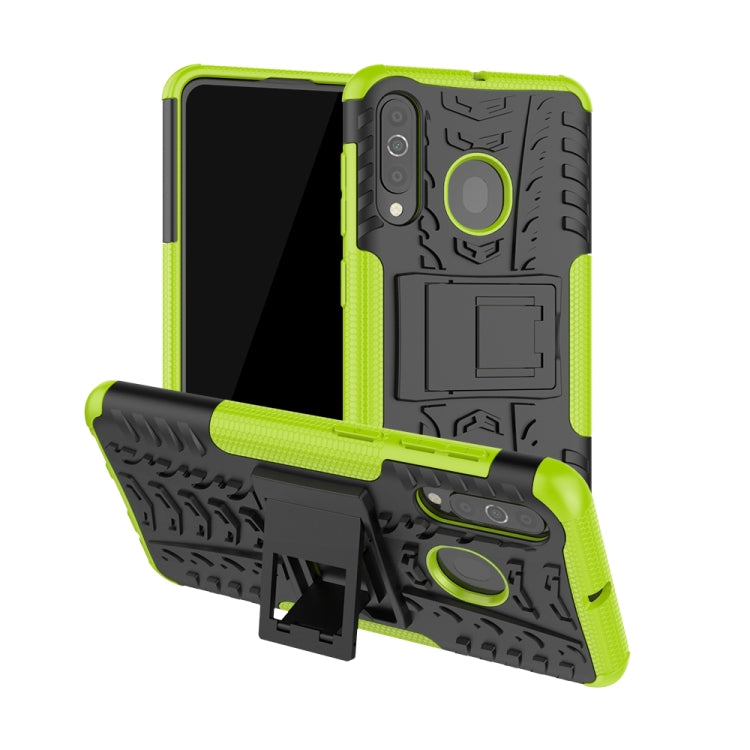 Shockproof  PC + TPU Tire Pattern Case for Galaxy A60, with Holder