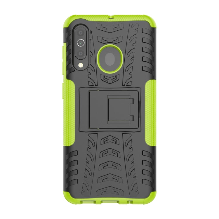 Shockproof  PC + TPU Tire Pattern Case for Galaxy A60, with Holder