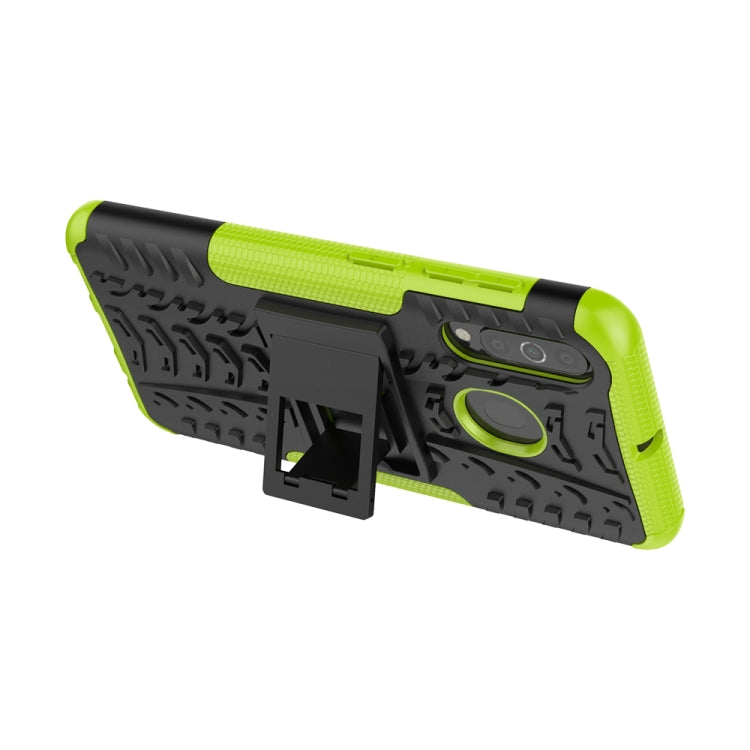 Shockproof  PC + TPU Tire Pattern Case for Galaxy A60, with Holder