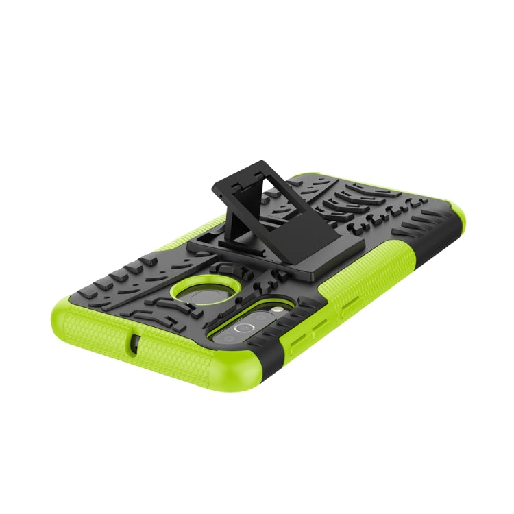 Shockproof  PC + TPU Tire Pattern Case for Galaxy A60, with Holder