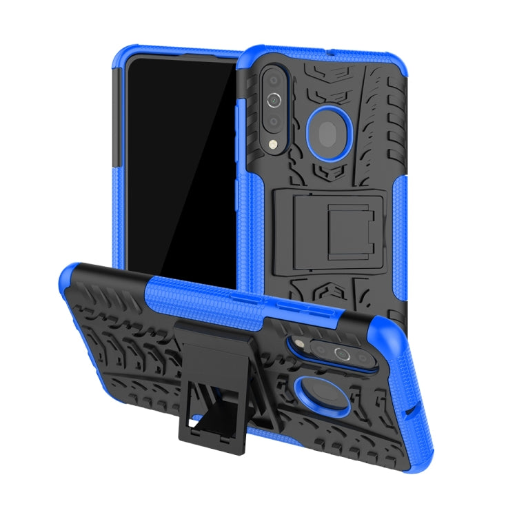 Shockproof  PC + TPU Tire Pattern Case for Galaxy A60, with Holder