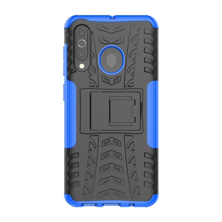Shockproof  PC + TPU Tire Pattern Case for Galaxy A60, with Holder