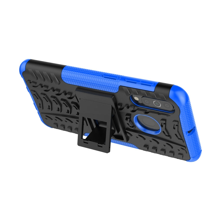 Shockproof  PC + TPU Tire Pattern Case for Galaxy A60, with Holder