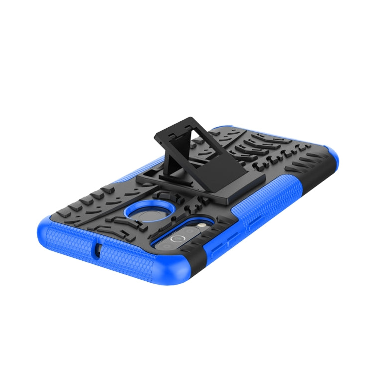 Shockproof  PC + TPU Tire Pattern Case for Galaxy A60, with Holder