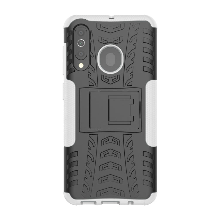 Shockproof  PC + TPU Tire Pattern Case for Galaxy A60, with Holder