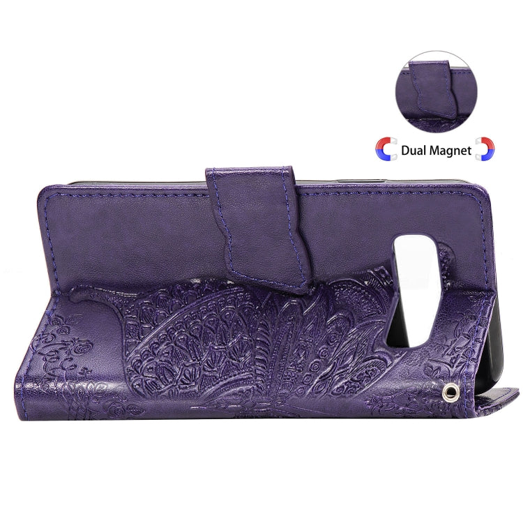 Butterfly Love Flowers Embossing Horizontal Flip Leather Case for Galaxy S10+, with Holder & Card Slots & Wallet & Lanyard
