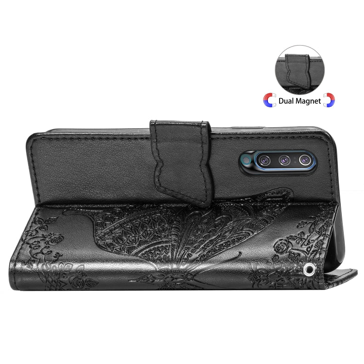 Butterfly Love Flowers Embossing Horizontal Flip Leather Case for Galaxy A70, with Holder & Card Slots & Wallet & Lanyard