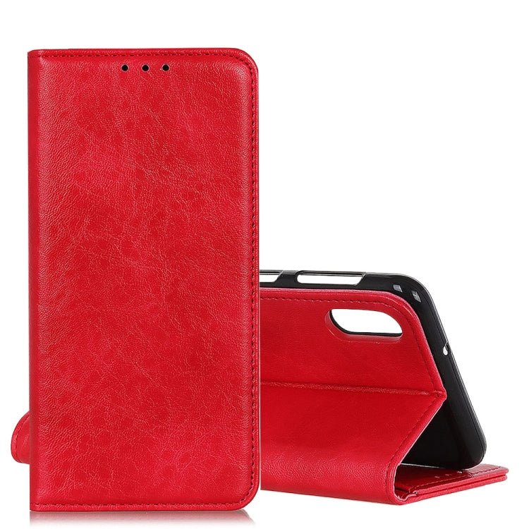 Magnetic Retro Crazy Horse Texture Horizontal Flip Leather Case for Galaxy A50, with Holder & Card Slots & Photo Frame