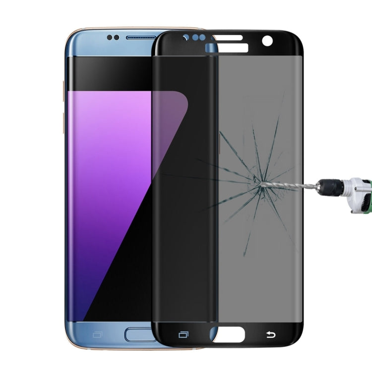 For Galaxy S7 Edge / G935 0.3mm 9H Surface Hardness 3D Curved Privacy Anti-glare Silk-screen Full Screen Tempered Glass Screen Protector