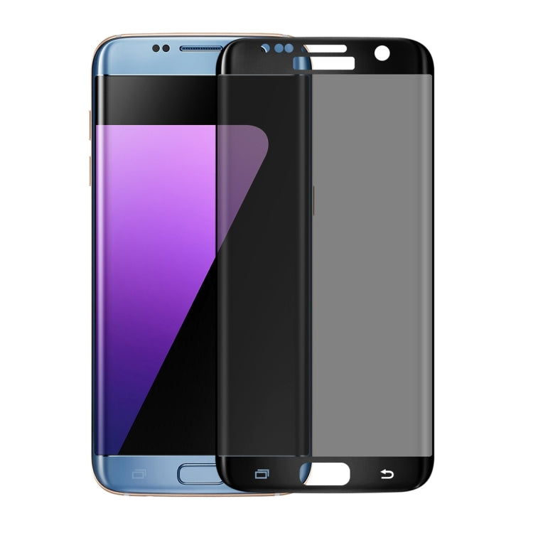 For Galaxy S7 Edge / G935 0.3mm 9H Surface Hardness 3D Curved Privacy Anti-glare Silk-screen Full Screen Tempered Glass Screen Protector