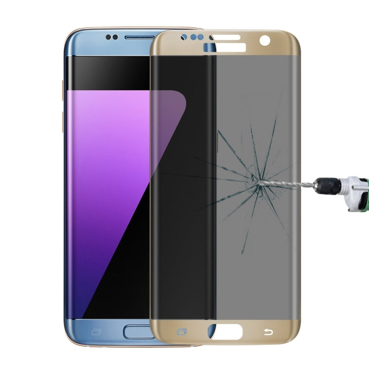 For Galaxy S7 Edge / G935 0.3mm 9H Surface Hardness 3D Curved Privacy Anti-glare Silk-screen Full Screen Tempered Glass Screen Protector