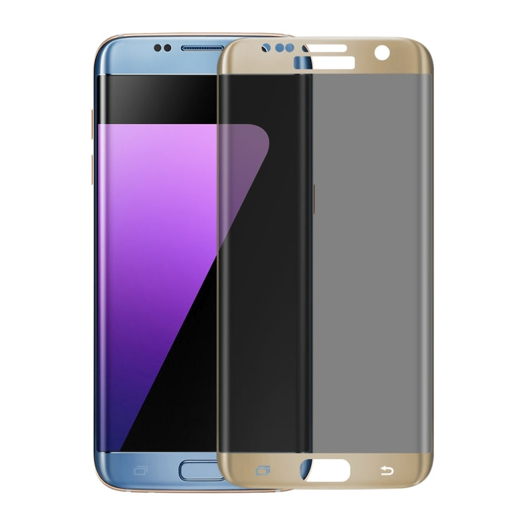 For Galaxy S7 Edge / G935 0.3mm 9H Surface Hardness 3D Curved Privacy Anti-glare Silk-screen Full Screen Tempered Glass Screen Protector