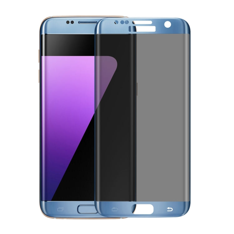 For Galaxy S7 Edge / G935 0.3mm 9H Surface Hardness 3D Curved Privacy Anti-glare Silk-screen Full Screen Tempered Glass Screen Protector