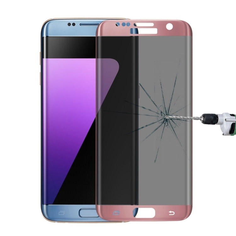 For Galaxy S7 Edge / G935 0.3mm 9H Surface Hardness 3D Curved Privacy Anti-glare Silk-screen Full Screen Tempered Glass Screen Protector