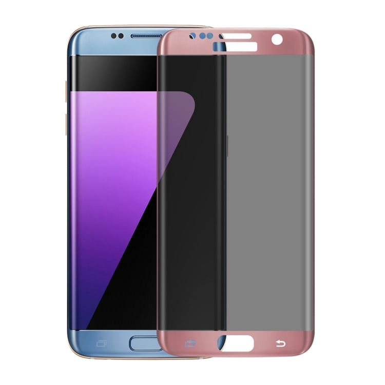 For Galaxy S7 Edge / G935 0.3mm 9H Surface Hardness 3D Curved Privacy Anti-glare Silk-screen Full Screen Tempered Glass Screen Protector