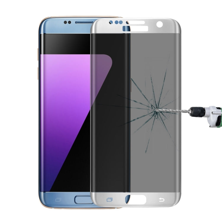For Galaxy S7 Edge / G935 0.3mm 9H Surface Hardness 3D Curved Privacy Anti-glare Silk-screen Full Screen Tempered Glass Screen Protector
