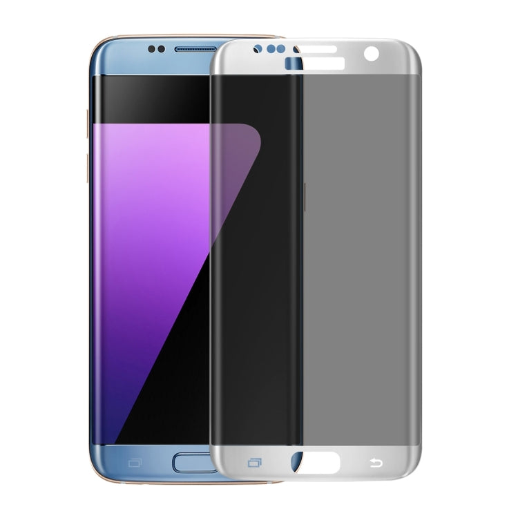 For Galaxy S7 Edge / G935 0.3mm 9H Surface Hardness 3D Curved Privacy Anti-glare Silk-screen Full Screen Tempered Glass Screen Protector