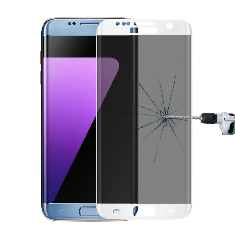 For Galaxy S7 Edge / G935 0.3mm 9H Surface Hardness 3D Curved Privacy Anti-glare Silk-screen Full Screen Tempered Glass Screen Protector