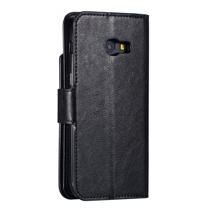 Litchi Texture Horizontal Flip Leather Case for Galaxy A5 (2017), with Holder & Nine Card Slots & Wallet