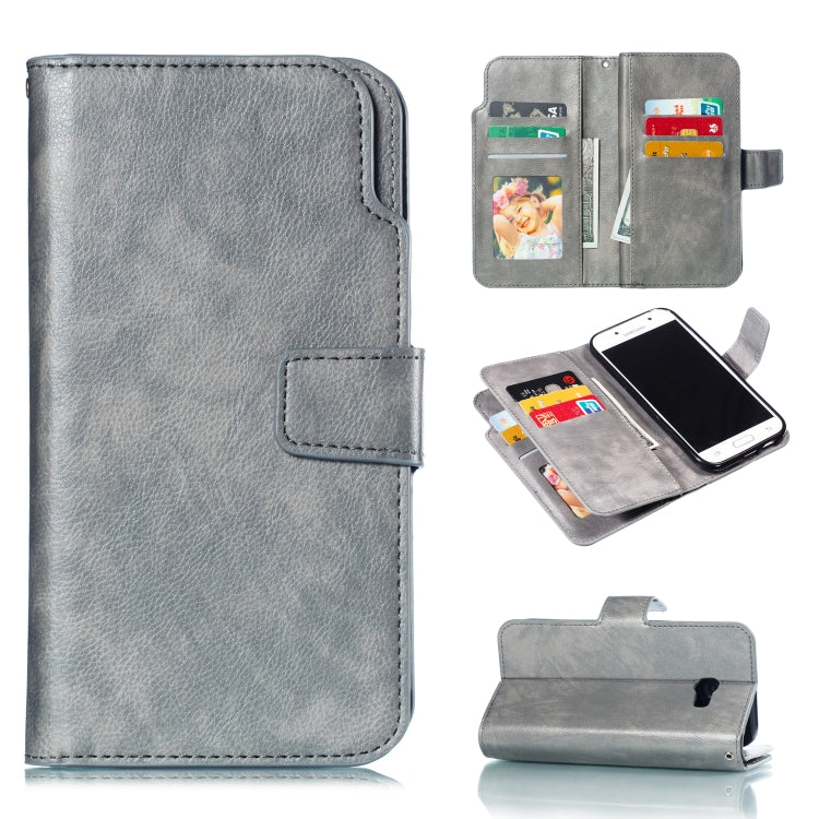 Litchi Texture Horizontal Flip Leather Case for Galaxy A5 (2017), with Holder & Nine Card Slots & Wallet