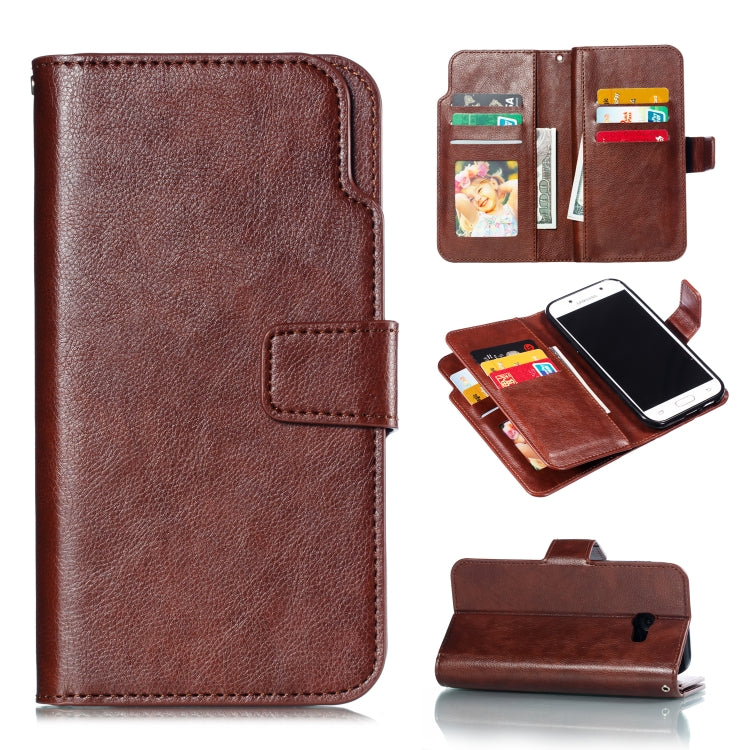 Litchi Texture Horizontal Flip Leather Case for Galaxy A5 (2017), with Holder & Nine Card Slots & Wallet