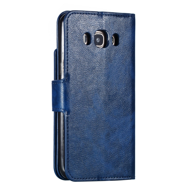 Litchi Texture Horizontal Flip Leather Case for Galaxy J510, with Holder & Nine Card Slots & Wallet