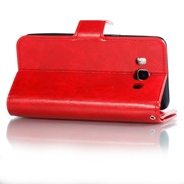 Litchi Texture Horizontal Flip Leather Case for Galaxy J510, with Holder & Nine Card Slots & Wallet