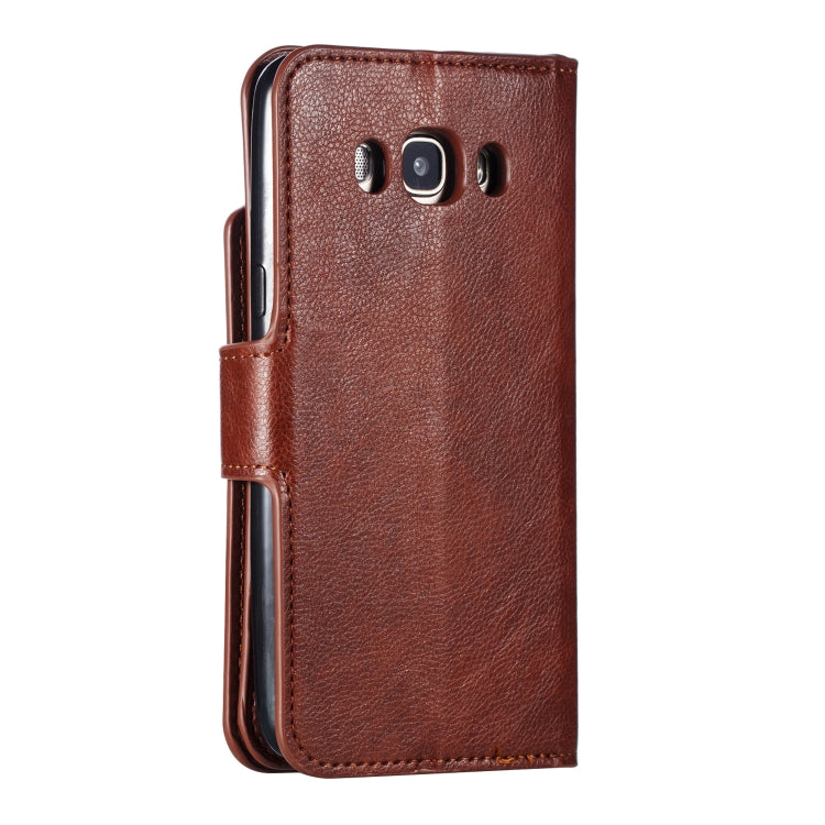 Litchi Texture Horizontal Flip Leather Case for Galaxy J510, with Holder & Nine Card Slots & Wallet