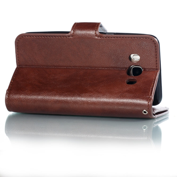 Litchi Texture Horizontal Flip Leather Case for Galaxy J510, with Holder & Nine Card Slots & Wallet