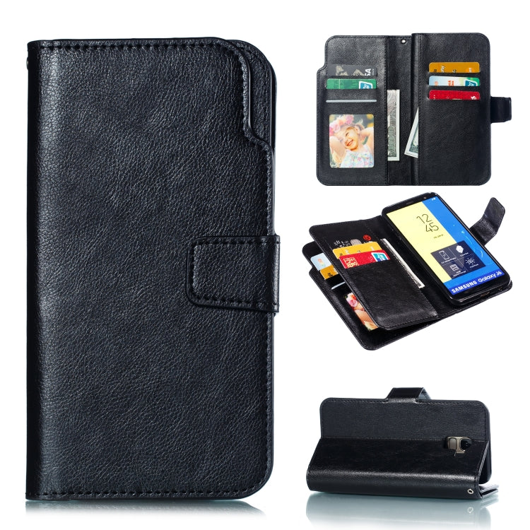 Litchi Texture Horizontal Flip Leather Case for Galaxy J6 (2018), with Holder & Nine Card Slots & Wallet