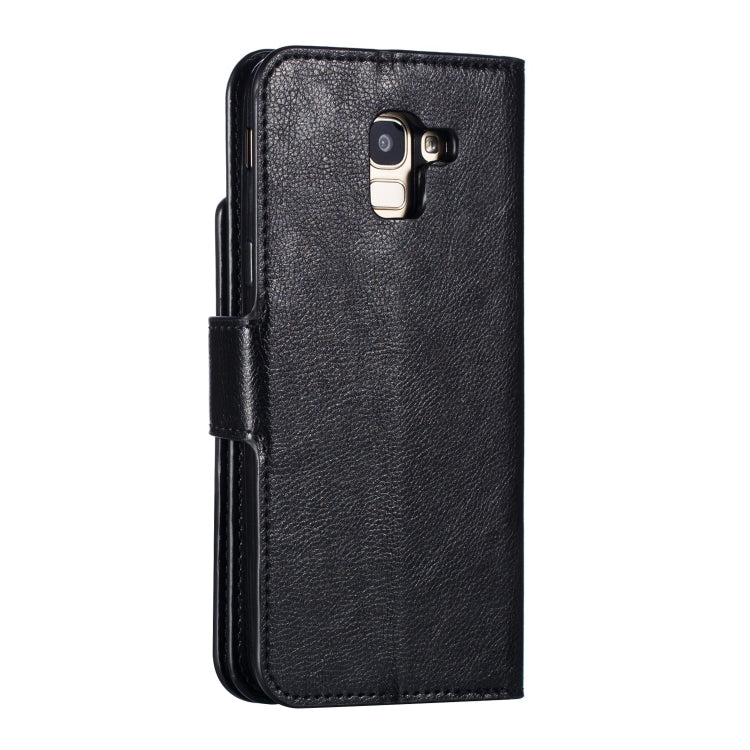 Litchi Texture Horizontal Flip Leather Case for Galaxy J6 (2018), with Holder & Nine Card Slots & Wallet
