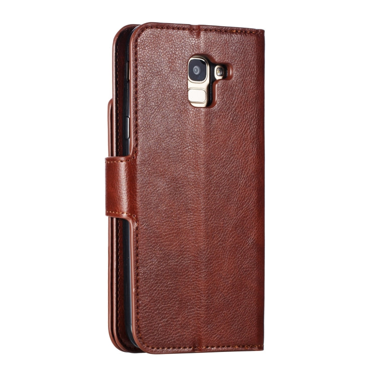 Litchi Texture Horizontal Flip Leather Case for Galaxy J6 (2018), with Holder & Nine Card Slots & Wallet