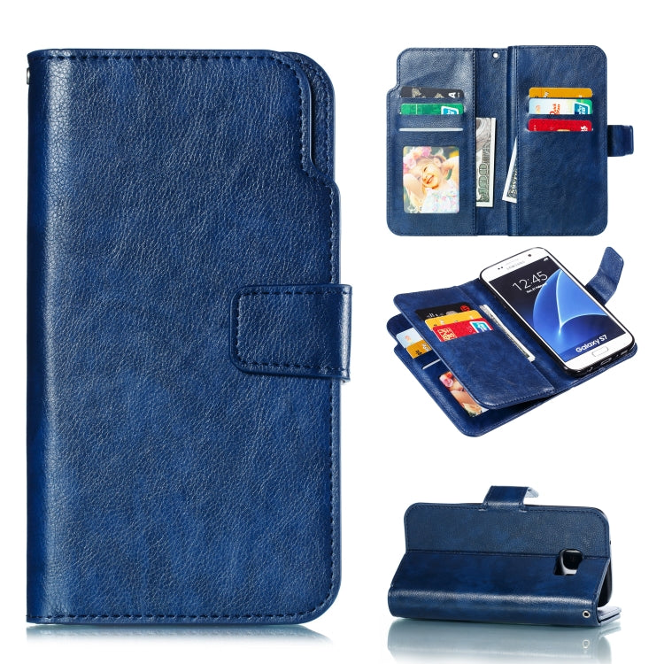 Litchi Texture Horizontal Flip Leather Case for Galaxy S7, with Holder & Nine Card Slots & Wallet