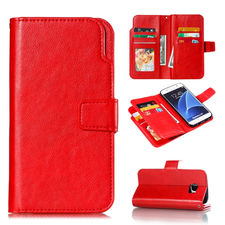 Litchi Texture Horizontal Flip Leather Case for Galaxy S7 Edge, with Holder & Nine Card Slots & Wallet